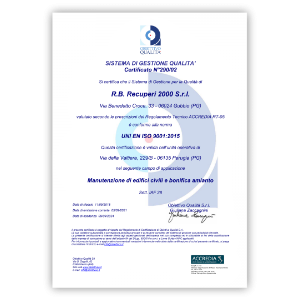 Certification Qualità ISO 9001